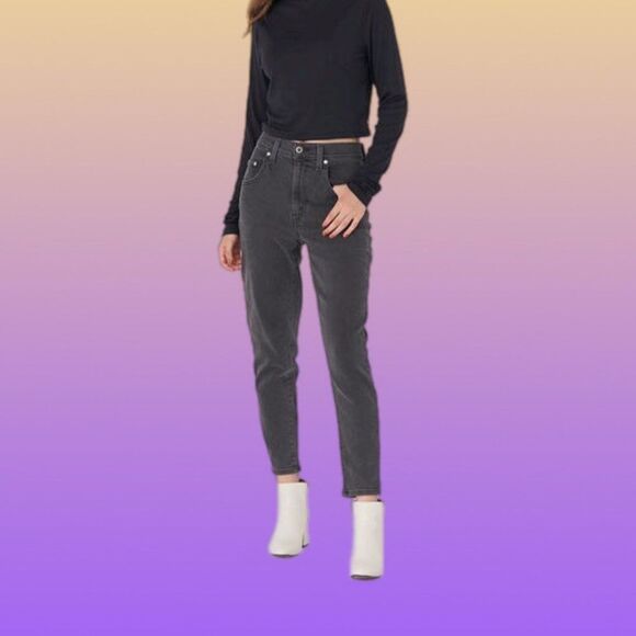 NWT Womens Levi's SilverTab High-Waisted Rise Mom Jeans Black 32 x 27 80s Style - Picture 10 of 12